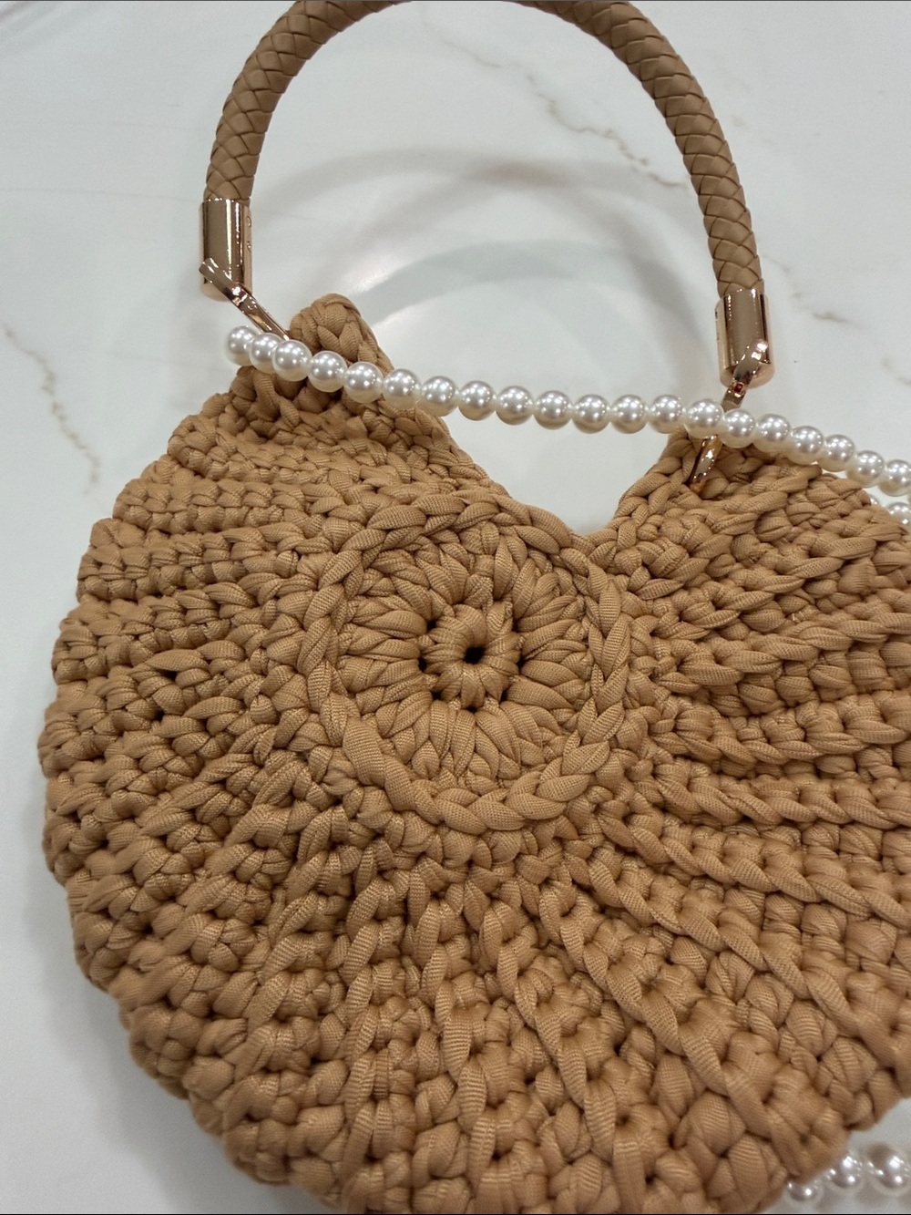 Hand Crocheted Shell Handbag. NEW - Picture 2 of 10